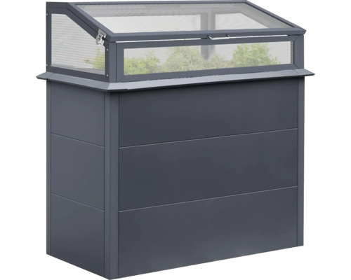 Jardinière surélevée avec serre