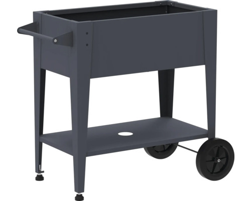 Hochbeet mit Rädern und Ablage