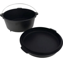 Faitout hollandais en fonte avec couvercle et anse