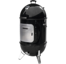 Gril vertical noir Tenneker avec affichage de la température et porte de couleur argentée