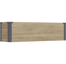 Armoire murale de salle de bain aspect bois avec profilés d angle foncés