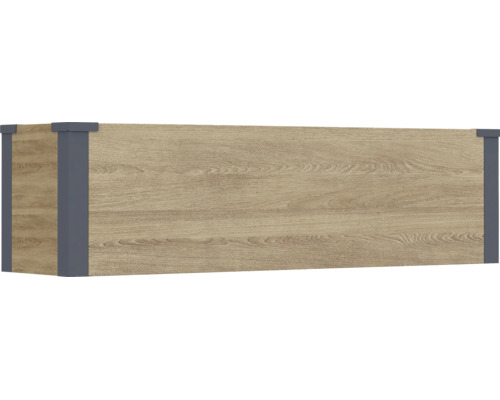 Armoire murale de salle de bain aspect bois avec profilés d angle foncés
