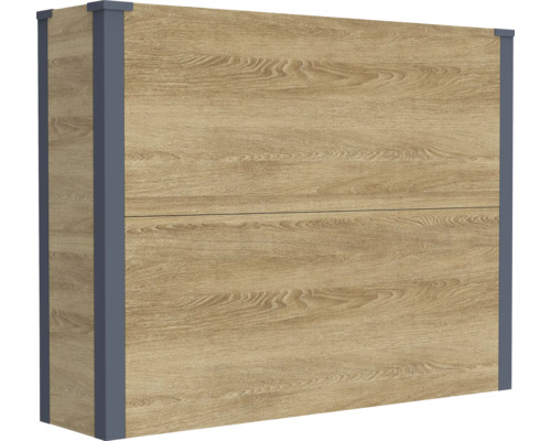 Armoire murale aspect bois avec profilés d angle