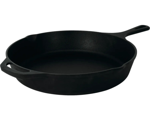 Poêle en fonte avec manche et contre-poignée