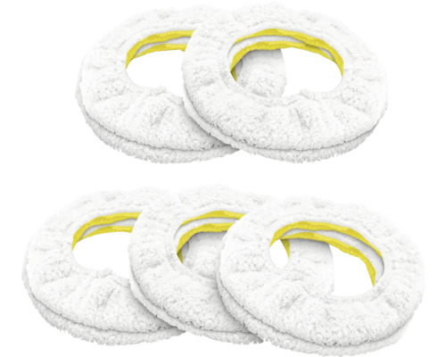Mehrere weisse Mikrofaser-Pads für Bodenreinigungsgerät