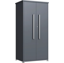 Armoire métallique avec deux portes et poignées