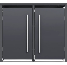 Graue Schiebetür mit Griffen