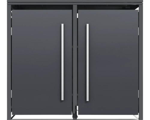 Graue Schiebetür mit Griffen