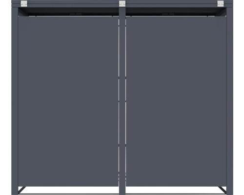 Doppelte Mülltonnenbox aus Metall