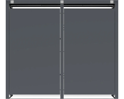 Élément coulissant opaque pour toit de terrasse