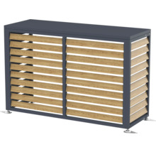 Mülltonnenbox mit Holzlamellen für den Aussenbereich