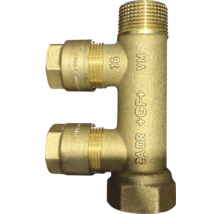 T-Stück aus Messing mit Gewindeanschlüssen