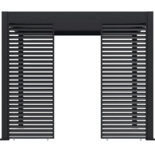 Pergola avec murs à lamelles