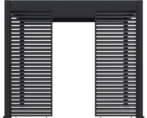 Pergola avec murs à lamelles