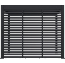 Clôture de protection visuelle en aluminium avec lamelles