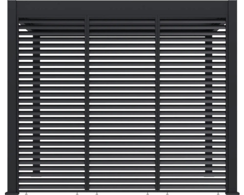 Clôture de protection visuelle en aluminium avec lamelles