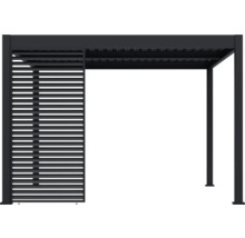 Pergola avec toit à lamelles et élément latéral