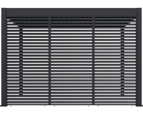 Pergola de terrasse en aluminium avec des lames