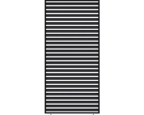 Élément de clôture opaque avec lamelles horizontales