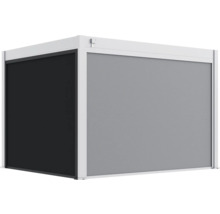 Store latéral avec tissu noir et gris