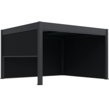 Pavillon avec partie latérale fermée pour l'extérieur