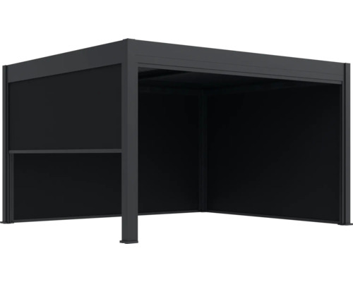 Pavillon avec partie latérale fermée pour l'extérieur