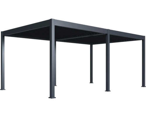 Pergola métallique avec toit à lamelles pour l'extérieur
