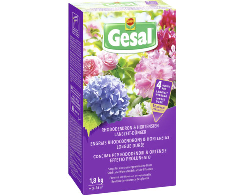 Gesal Rhododendron und Hortensien Langzeitdünger Packung, 1,8 Kilogramm