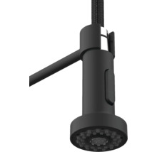 Robinet de cuisine noir avec flexible de douche