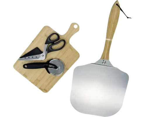 Pizzaschieber, Pizzaschneider, Pizzaschere und Schneidebrett