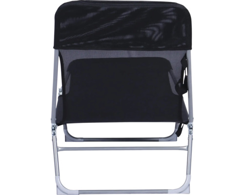 Chaise de camping pliante avec revêtement en tissu mesh