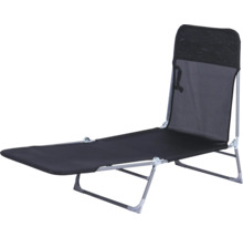 Chaise longue de plage avec dossier réglable