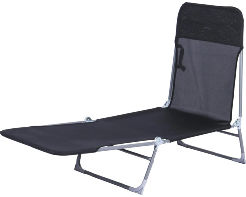 Chaise longue de plage avec dossier réglable