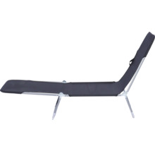 Chaise longue avec dossier réglable et structure en métal