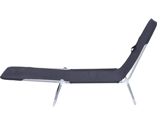 Chaise longue avec dossier réglable et structure en métal