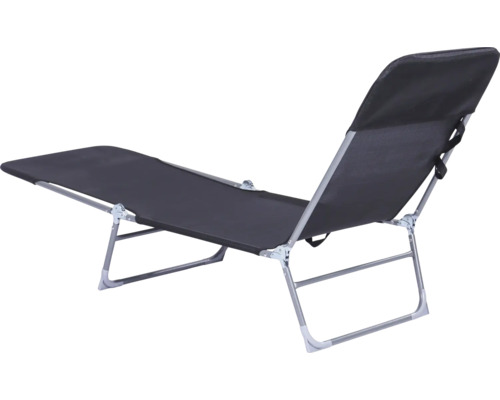 Chaise longue réglable avec cadre métallique et revêtement textile