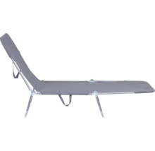 Chaise longue grise avec dossier réglable