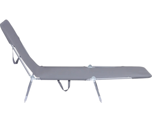 Chaise longue grise avec dossier réglable