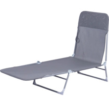 Chaise longue de plage avec dossier réglable
