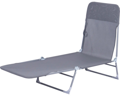 Chaise longue de plage avec dossier réglable