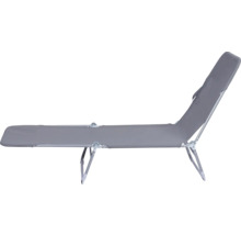 Chaise longue en métal et textile