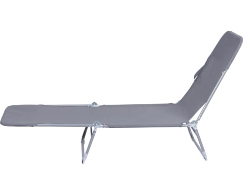 Chaise longue en métal et textile