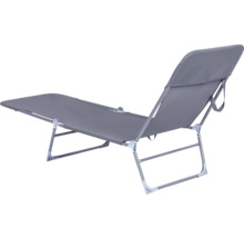 Chaise longue de plage avec dossier réglable