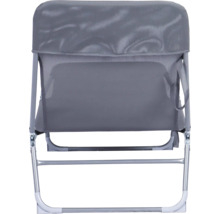 Chaise pliante grise avec inserts en maille