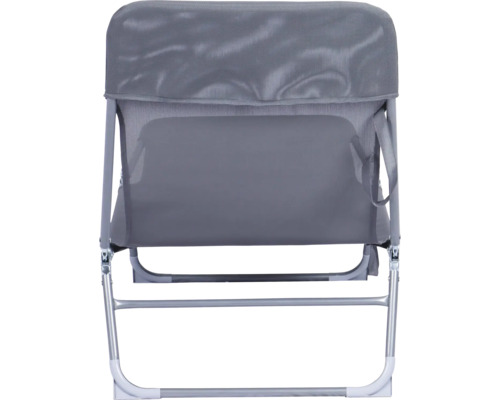 Chaise pliante grise avec inserts en maille