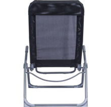 Chaise de jardin avec revêtement en tissu mesh et structure en métal