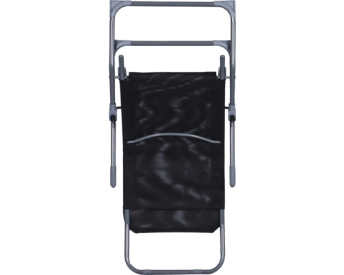 Chaise longue de bain pliante avec cadre en acier et revêtement en tissu