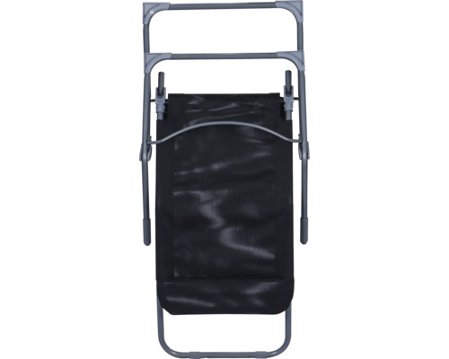 Chaise de plage noire avec cadre gris