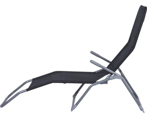 Chaise longue avec dossier et accoudoirs réglables