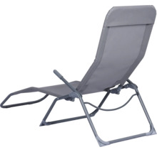 Chaise longue réglable avec accoudoirs pour le jardin